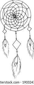 vector illustration of the dream catcher