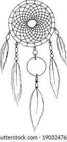 Vector Illustration Of The Dream Catcher