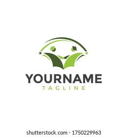 ilustración vectorial de un sueño y dos personas - Aislado en un fondo blanco, sólo agregar su nombre a su diseño, diseño de logotipo