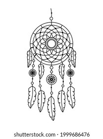 Vektorgrafik des Träumers im Boho-Stil. Geheimnisvolles Interieur