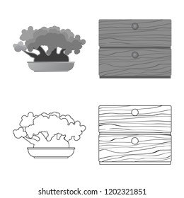 Vector illustration of dreams and night icon. Set of dreams and bedroom stock symbol for web.