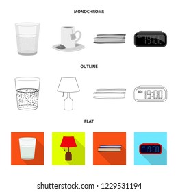 Vector illustration of dreams and night icon. Collection of dreams and bedroom stock symbol for web.