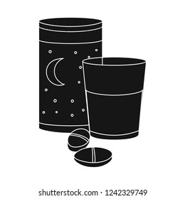 Vector illustration of dreams and night icon. Collection of dreams and bedroom stock vector illustration.
