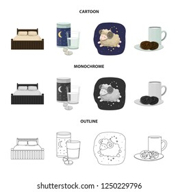 Vector illustration of dreams and night icon. Collection of dreams and bedroom vector icon.