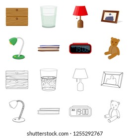Vector illustration of dreams and night icon. Collection of dreams and bedroom stock symbol for web.