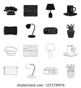 Vector illustration of dreams and night icon. Set of dreams and bedroom stock symbol for web.