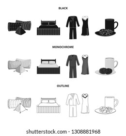 Vector illustration of dreams and night icon. Collection of dreams and bedroom stock symbol for web.