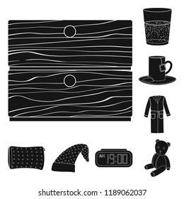 Vector illustration of dreams and night logo. Set of dreams and bedroom stock symbol for web.