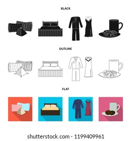 Vector illustration of dreams and night logo. Set of dreams and bedroom stock vector illustration.