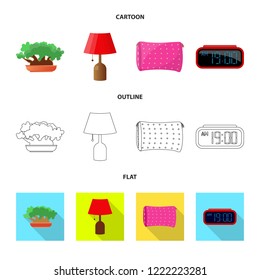 Vector illustration of dreams and night logo. Collection of dreams and bedroom vector icon for stock.
