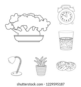 Vector illustration of dreams and night logo. Collection of dreams and bedroom stock vector illustration.