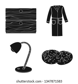 Vector illustration of dreams and night logo. Set of dreams and bedroom stock vector illustration.