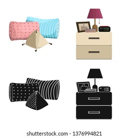 Vector illustration of dreams and night logo. Collection of dreams and bedroom stock vector illustration.