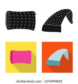 Vector illustration of dreams and night logo. Set of dreams and bedroom vector icon for stock.