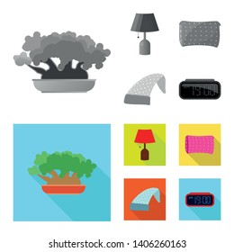 Vector illustration of dreams and night logo. Collection of dreams and bedroom vector icon for stock.