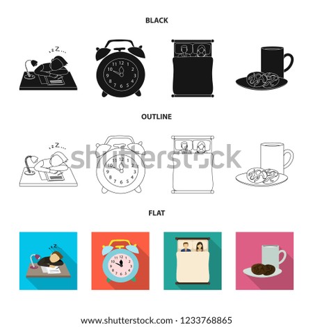 Vector illustration of dreams and night sign. Collection of dreams and bedroom stock symbol for web.
