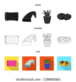 Vector illustration of dreams and night symbol. Set of dreams and bedroom stock vector illustration.