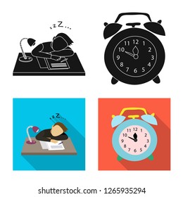 Vector illustration of dreams and night symbol. Collection of dreams and bedroom vector icon for stock.