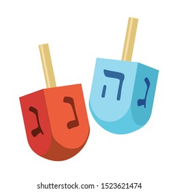 Vector illustration of dreidel and jewish symbol. Web element of dreidel and religion vector icon for stock.