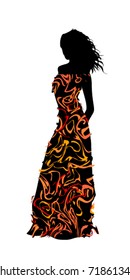 vector illustration of dress
