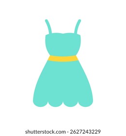 Vector illustration of a dress flat vector illustration icon