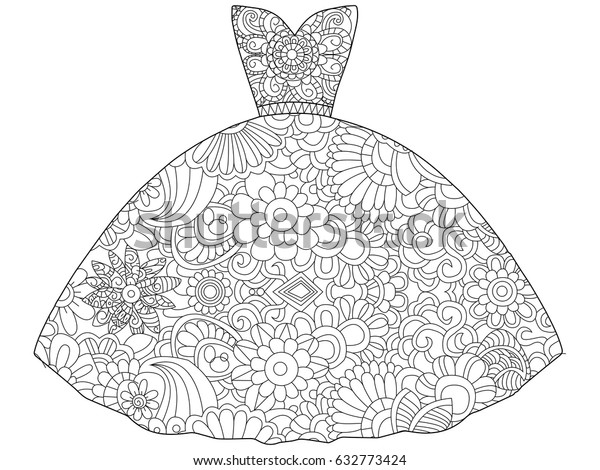 1030+ Coloring Book Dress Patterns Free Images