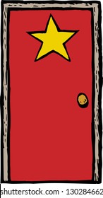 Vector illustration of a dressing room