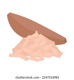 Vector illustration of dried bonito.