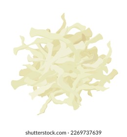 Vector illustration of dried radish strips.