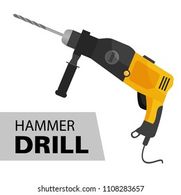 Vector illustration of a drill