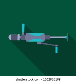 Vector illustration of drill and equipment sign. Graphic of drill and instrument stock symbol for web.