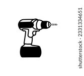 vector illustration of drill machine
