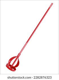 Vector Illustration Drill Mixer isolated on white background. Carpentry tools