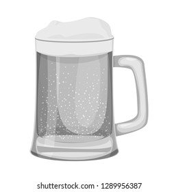 Vector illustration of drink and bar symbol. Collection of drink and party stock symbol for web.