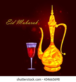 vector illustration of drink and beverage for Eid Mubarak (Blessing for Eid) background