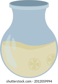 vector illustration. drink. a carafe of water. lemonade. lemon. thirst. juice.