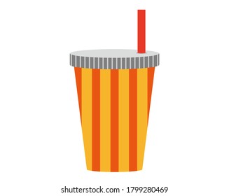 Vector illustration of drink cup . 
