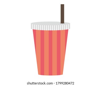 Ilustración vectorial de la taza de bebida. 