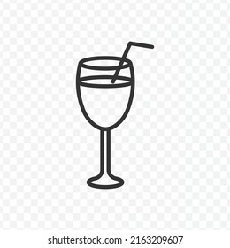 Vector illustration of drink icon in dark color and transparent background(png).