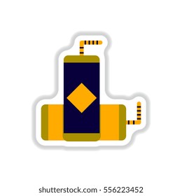 Vector illustration of drink icon in paper sticker style