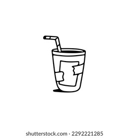 ilustración vectorial de un vaso de bebida