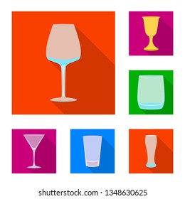 Vector illustration of drinks and restaurant symbol. Set of drinks and celebration stock vector illustration.