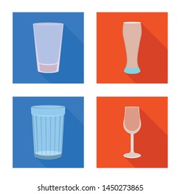 Vector illustration of drinks and restaurant symbol. Set of drinks and celebration vector icon for stock.