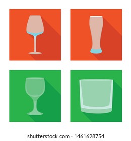 Vector illustration of drinks and restaurant symbol. Set of drinks and celebration stock symbol for web.