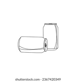 Vector Ilustración Bebidas latas de bebidas refrescantes