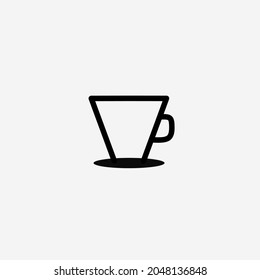 Vector illustration of dripper coffee icon
