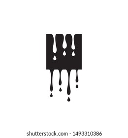 Vector Illustration Dripping Paint Design Black Stock Vector (Royalty ...