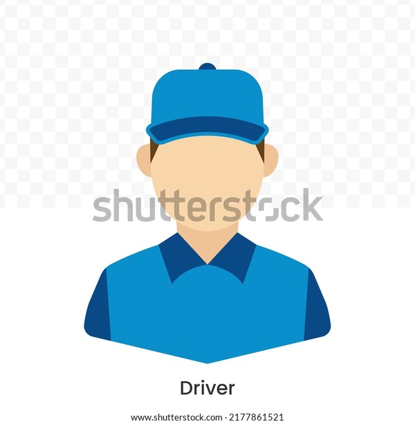 Vector illustration of Driver Avatar in\
color on a transparent background (PNG). EPS\
Vector