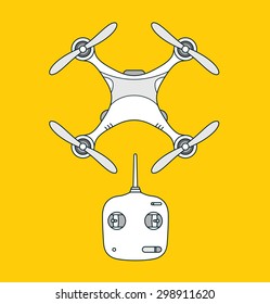 Vector illustration of drone