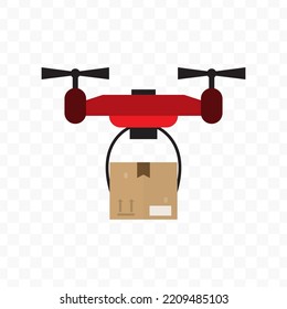 Vector illustration of drone box icon sign and symbol. colored icons for website design .Simple design on transparent background (PNG).